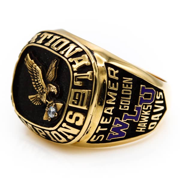 10K Yellow Gold Men's VANIER CUP XXVII 1991 NATIONAL CHAMPIONSHIP Ring ...